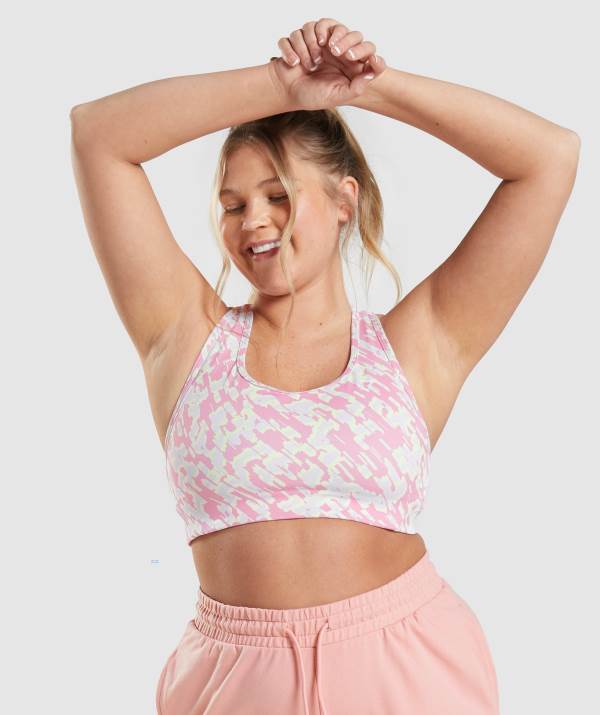 Damske Športové Podprsenky Gymshark Essential Racer Back Ruzove | UP4179385